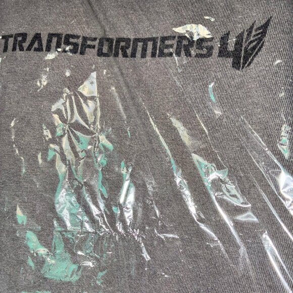 TRANSFORMERS 4 film grey and black short sleeve giant robot on back of tee shirt - Picture 2 of 3